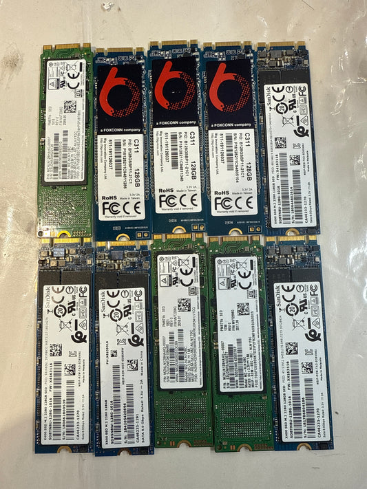 動作確認済み　M.2 128GB SATA メ-カバラバラ　10枚　セット