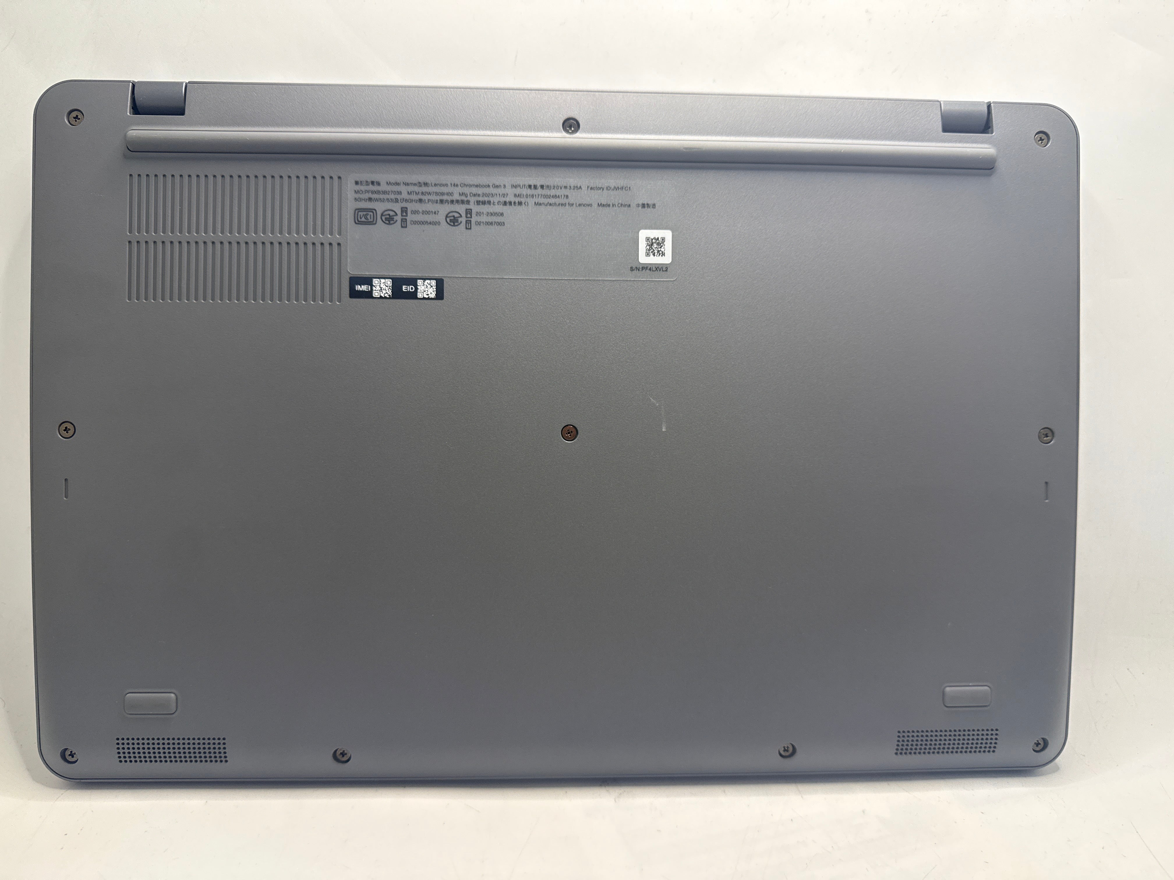 美品 Lenovo Chromebook 14e gen3 Intel N100 LTEモデル メモリ4GB